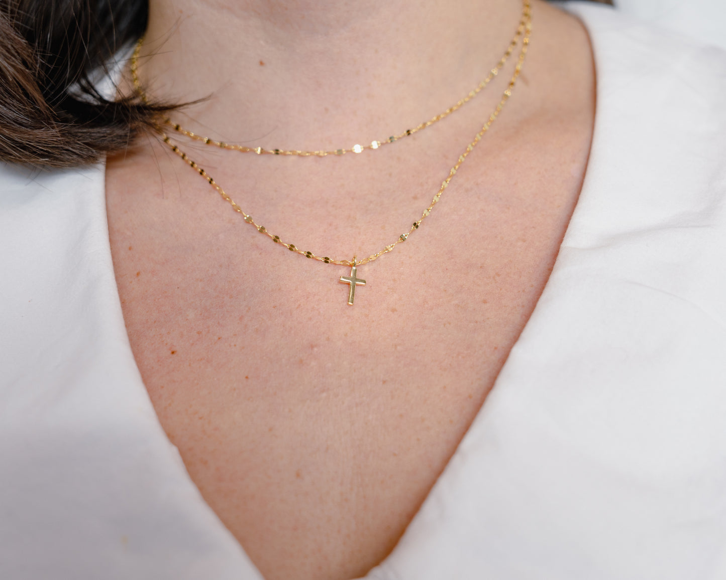 faith layered cross necklace
