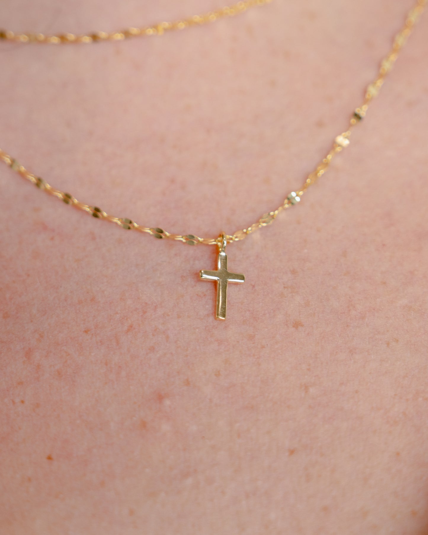 faith layered cross necklace